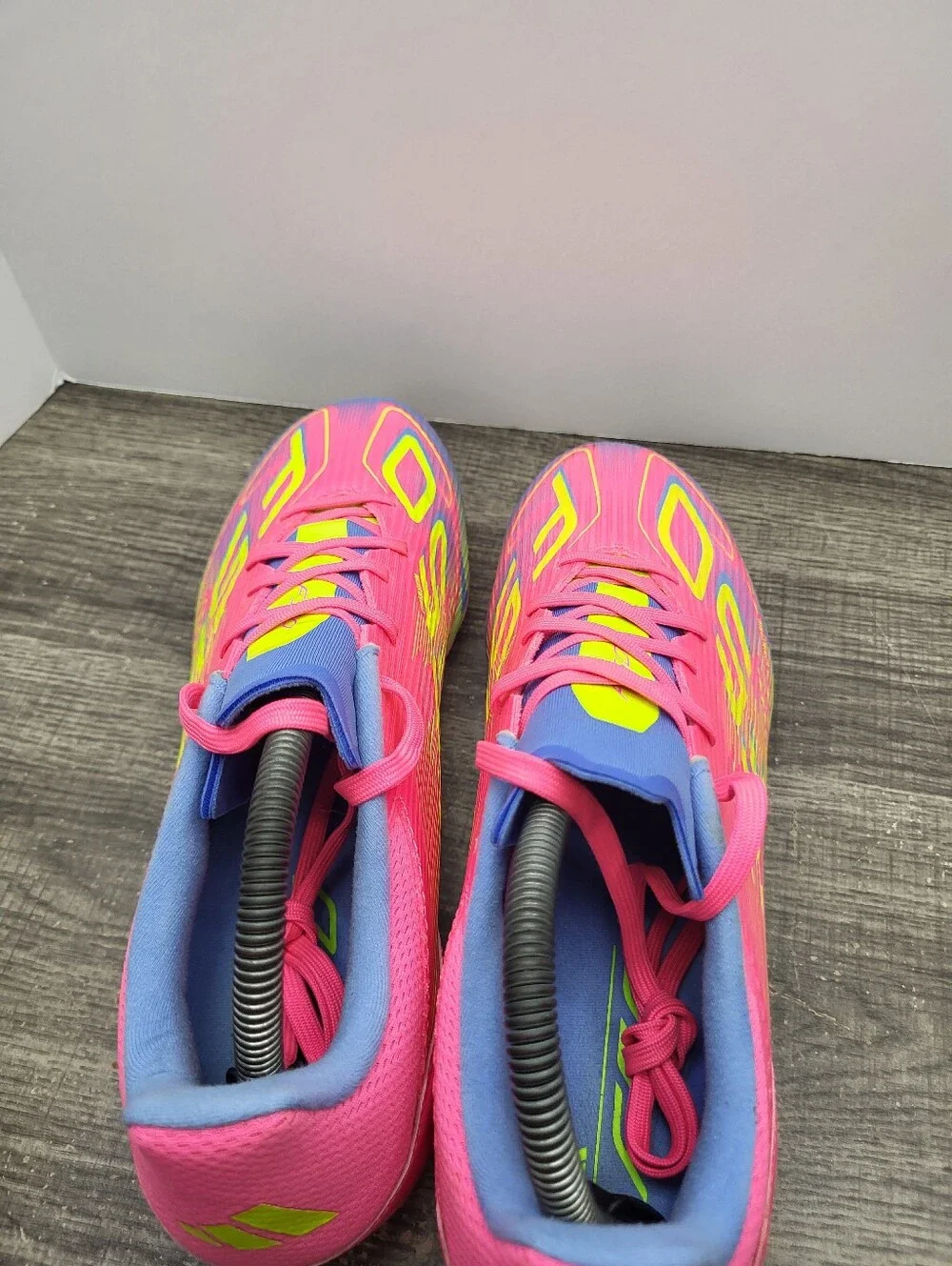 Adidas F50 League FG/MG Soccer Cleats Pink Yellow IE1291 Mens Size 9